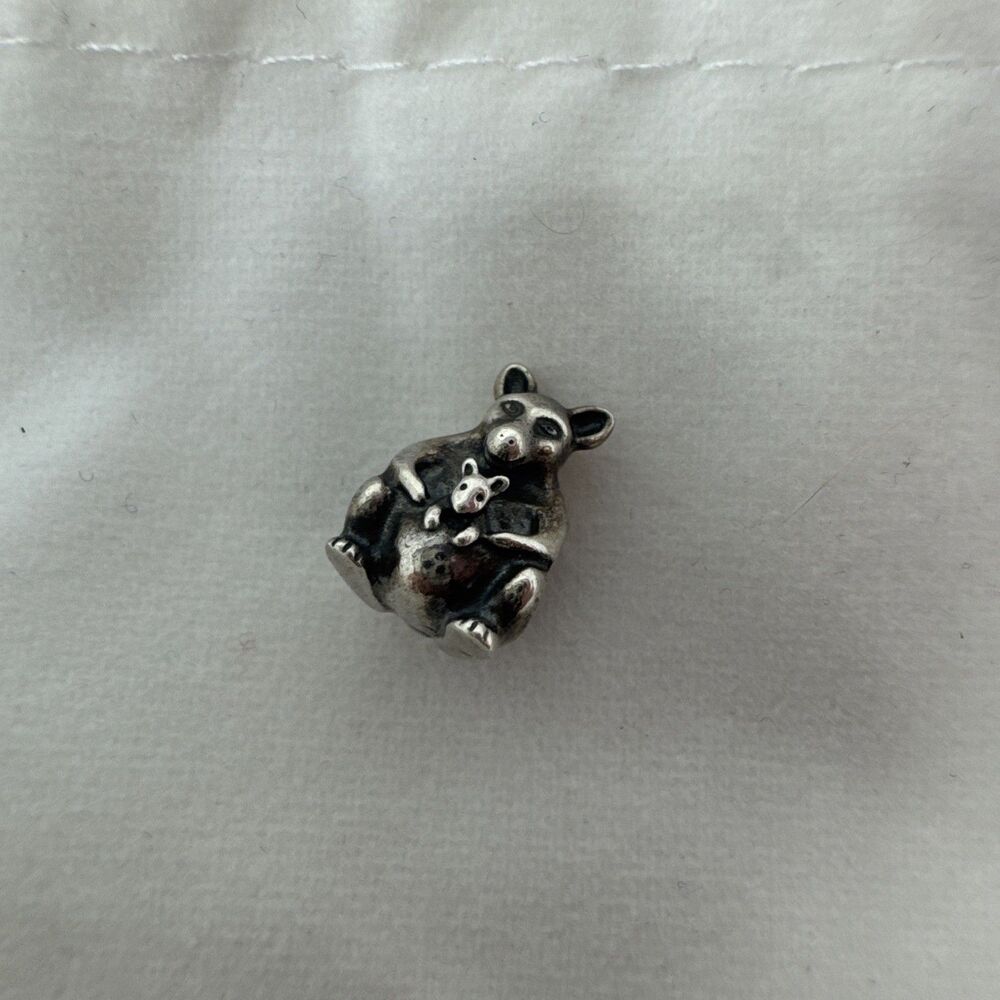 KANGAROO MOTHER CHILD AUTHENTIC PANDORA ALE 925 STERLING SILVER CHARM PENDANT